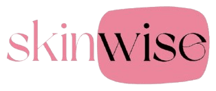 Skinwise logo, a rose-pink script wordmark